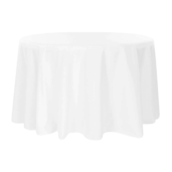 laudlina valge ümmargusele lauale